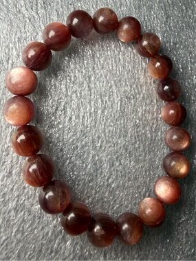 HQ 9MM Super Flashy Pink Lepidolite Natural Crystal Bracelet